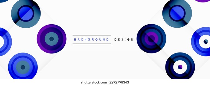 Abstract background with circle symmetric grid composition. Circle pattern creating sense of movement. Grid adds structure and balance to the composition, with equal spacing between each circle