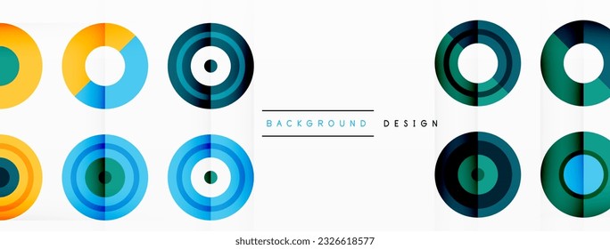 Fondo abstracto con composición de cuadrícula simétrica de círculo. Patrón de círculo que crea sentido de movimiento. La cuadrícula agrega estructura y equilibrio a la composición, con un espaciado igual entre cada círculo