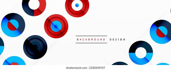 Abstract background with circle symmetric grid composition. Circle pattern creating sense of movement. Grid adds structure and balance to the composition, with equal spacing between each circle