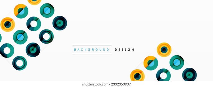 Abstract background with circle symmetric grid composition. Circle pattern creating sense of movement. Grid adds structure and balance to the composition, with equal spacing between each circle