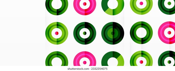 Abstract background with circle symmetric grid composition. Circle pattern creating sense of movement. Grid adds structure and balance to the composition, with equal spacing between each circle
