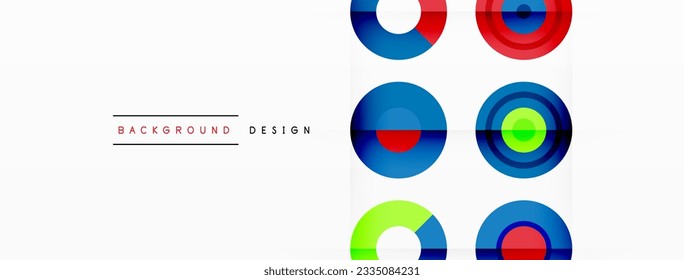 Abstract background with circle symmetric grid composition. Circle pattern creating sense of movement. Grid adds structure and balance to the composition, with equal spacing between each circle