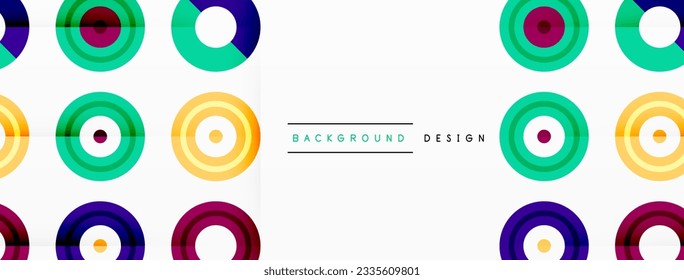 Abstract background with circle symmetric grid composition. Circle pattern creating sense of movement. Grid adds structure and balance to the composition, with equal spacing between each circle