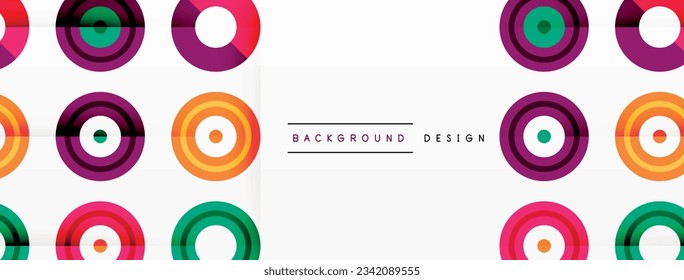 Abstract background with circle symmetric grid composition. Circle pattern creating sense of movement. Grid adds structure and balance to the composition, with equal spacing between each circle