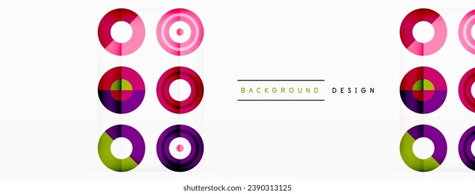 Abstract background with circle symmetric grid composition. Circle pattern creating sense of movement. Grid adds structure and balance to the composition, with equal spacing between each circle