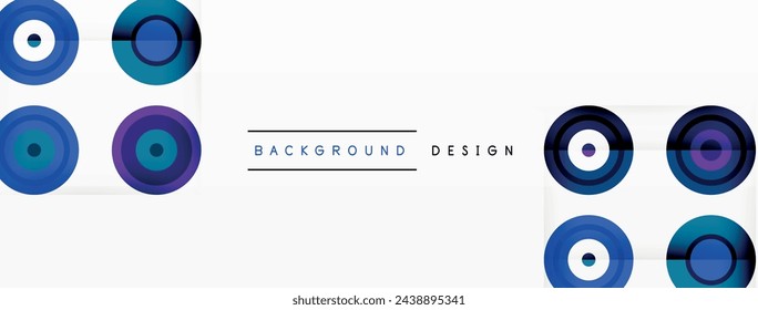 Abstract background with circle symmetric grid composition. Circle pattern creating sense of movement. Grid adds structure and balance to the composition, with equal spacing between each circle