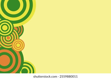 abstract background, circle theme, colorful geometric shapes