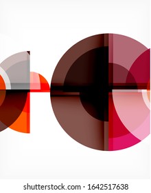 Abstract background, circle and triangle design round shapes overlapping each other. Geometric trendy template. Vector Illustration For Wallpaper, Banner, Background, Card, Book Illustration, landing