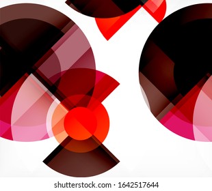Abstract background, circle and triangle design round shapes overlapping each other. Geometric trendy template. Vector Illustration For Wallpaper, Banner, Background, Card, Book Illustration, landing