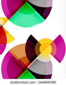 Abstract background, circle and triangle design round shapes overlapping each other. Geometric trendy template. Vector Illustration For Wallpaper, Banner, Background, Card, Book Illustration, landing