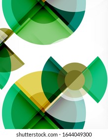 Abstract background, circle and triangle design round shapes overlapping each other. Geometric trendy template. Vector Illustration For Wallpaper, Banner, Background, Card, Book Illustration, landing