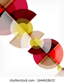 Abstract background, circle and triangle design round shapes overlapping each other. Geometric trendy template. Vector Illustration For Wallpaper, Banner, Background, Card, Book Illustration, landing