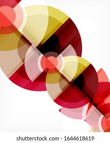 Abstract background, circle and triangle design round shapes overlapping each other. Geometric trendy template. Vector Illustration For Wallpaper, Banner, Background, Card, Book Illustration, landing