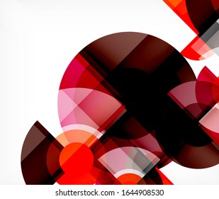 Abstract background, circle and triangle design round shapes overlapping each other. Geometric trendy template. Vector Illustration For Wallpaper, Banner, Background, Card, Book Illustration, landing