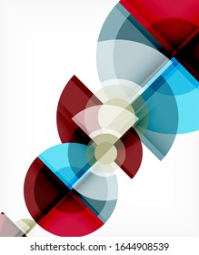 Abstract background, circle and triangle design round shapes overlapping each other. Geometric trendy template. Vector Illustration For Wallpaper, Banner, Background, Card, Book Illustration, landing