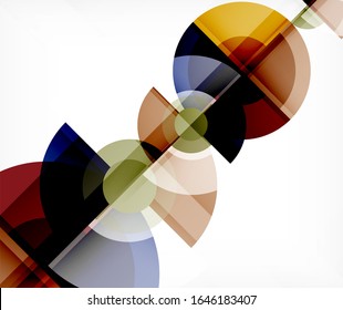 Abstract background, circle and triangle design round shapes overlapping each other. Geometric trendy template. Vector Illustration For Wallpaper, Banner, Background, Card, Book Illustration, landing