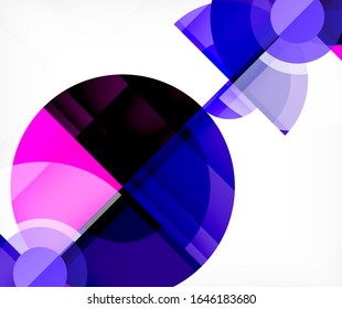 Abstract background, circle and triangle design round shapes overlapping each other. Geometric trendy template. Vector Illustration For Wallpaper, Banner, Background, Card, Book Illustration, landing