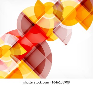 Abstract background, circle and triangle design round shapes overlapping each other. Geometric trendy template. Vector Illustration For Wallpaper, Banner, Background, Card, Book Illustration, landing