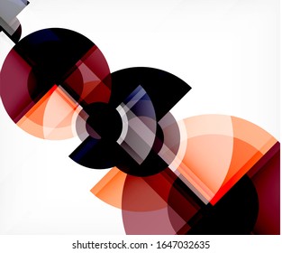 Abstract background, circle and triangle design round shapes overlapping each other. Geometric trendy template. Vector Illustration For Wallpaper, Banner, Background, Card, Book Illustration, landing