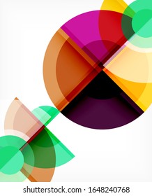 Abstract background, circle and triangle design round shapes overlapping each other. Geometric trendy template. Vector Illustration For Wallpaper, Banner, Background, Card, Book Illustration, landing