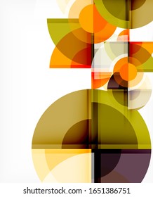 Abstract background, circle and triangle design round shapes overlapping each other. Geometric trendy template. Vector Illustration For Wallpaper, Banner, Background, Card, Book Illustration, landing