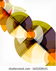 Abstract background, circle and triangle design round shapes overlapping each other. Geometric trendy template. Vector Illustration For Wallpaper, Banner, Background, Card, Book Illustration, landing