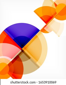 Abstract background, circle and triangle design round shapes overlapping each other. Geometric trendy template. Vector Illustration For Wallpaper, Banner, Background, Card, Book Illustration, landing