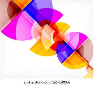 Abstract background, circle and triangle design round shapes overlapping each other. Geometric trendy template. Vector Illustration For Wallpaper, Banner, Background, Card, Book Illustration, landing