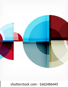 Abstract background, circle and triangle design round shapes overlapping each other. Geometric trendy template. Vector Illustration For Wallpaper, Banner, Background, Card, Book Illustration, landing