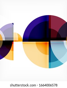 Abstract background, circle and triangle design round shapes overlapping each other. Geometric trendy template. Vector Illustration For Wallpaper, Banner, Background, Card, Book Illustration, landing