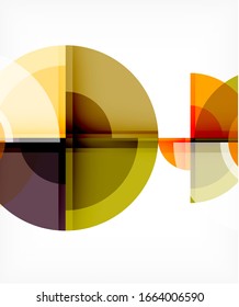 Abstract background, circle and triangle design round shapes overlapping each other. Geometric trendy template. Vector Illustration For Wallpaper, Banner, Background, Card, Book Illustration, landing