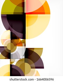 Abstract background, circle and triangle design round shapes overlapping each other. Geometric trendy template. Vector Illustration For Wallpaper, Banner, Background, Card, Book Illustration, landing