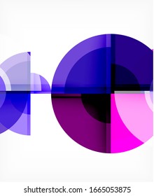 Abstract background, circle and triangle design round shapes overlapping each other. Geometric trendy template. Vector Illustration For Wallpaper, Banner, Background, Card, Book Illustration, landing