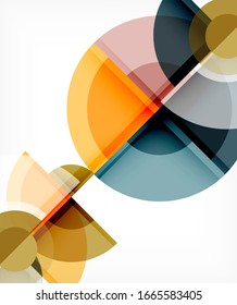 Abstract background, circle and triangle design round shapes overlapping each other. Geometric trendy template. Vector Illustration For Wallpaper, Banner, Background, Card, Book Illustration, landing