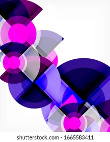 Abstract background, circle and triangle design round shapes overlapping each other. Geometric trendy template. Vector Illustration For Wallpaper, Banner, Background, Card, Book Illustration, landing