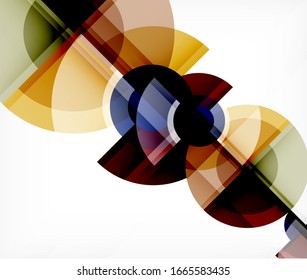 Abstract background, circle and triangle design round shapes overlapping each other. Geometric trendy template. Vector Illustration For Wallpaper, Banner, Background, Card, Book Illustration, landing