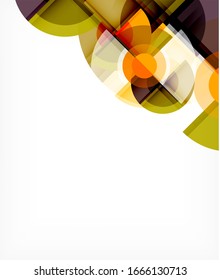 Abstract background, circle and triangle design round shapes overlapping each other. Geometric trendy template. Vector Illustration For Wallpaper, Banner, Background, Card, Book Illustration, landing