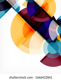 Abstract background, circle and triangle design round shapes overlapping each other. Geometric trendy template. Vector Illustration For Wallpaper, Banner, Background, Card, Book Illustration, landing