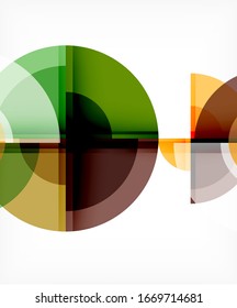 Abstract background, circle and triangle design round shapes overlapping each other. Geometric trendy template. Vector Illustration For Wallpaper, Banner, Background, Card, Book Illustration, landing