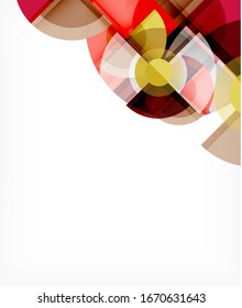 Abstract background, circle and triangle design round shapes overlapping each other. Geometric trendy template. Vector Illustration For Wallpaper, Banner, Background, Card, Book Illustration, landing