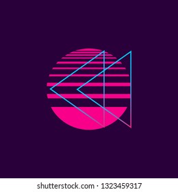 abstract background circle triangle. modern logo with gradient color