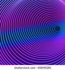 Abstract background with circle tunnel. Art vector illustration