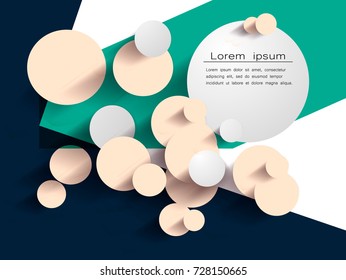 abstract background with circles 3d image eps 10