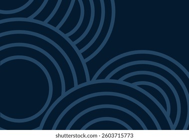 Abstract background with circles in blue colors. Vector illustration