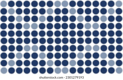 abstract background with circles, blue star pattern with v shape structure repeat seamless pattern, replete image design for fabric print or wallpaper 