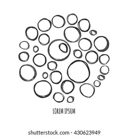 Abstract background with circles and bubbles. Nice background for your projects.