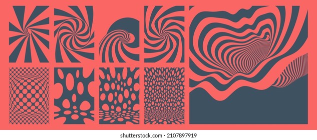 Abstract background with circles. Chaotic particles in empty space. Pattern with optical illusion. Dynamic vector illustartion. 