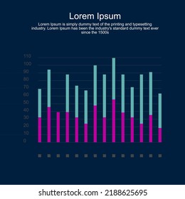 abstract background with circles, chart, infographics for business