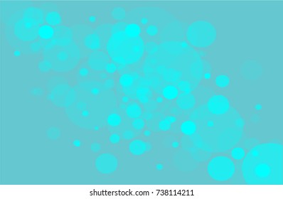 Abstract background with circles, Christmas blue color 