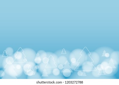 Abstract background, circles, christmas tree, vector graphics.